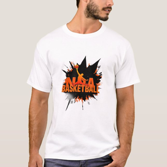 Men's Basic T-Shirt BASKETBALL (Devant)
