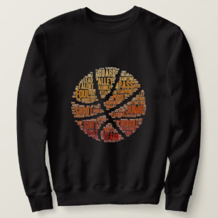 Mens Basketball Sport Jeu Sweatshirt Noir