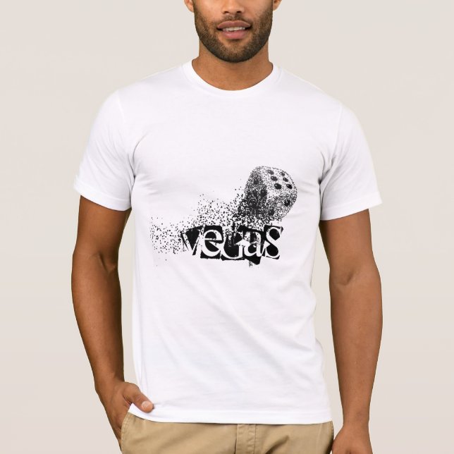 Mens Bella Canvas T-shirt Vegas Dice (Devant)