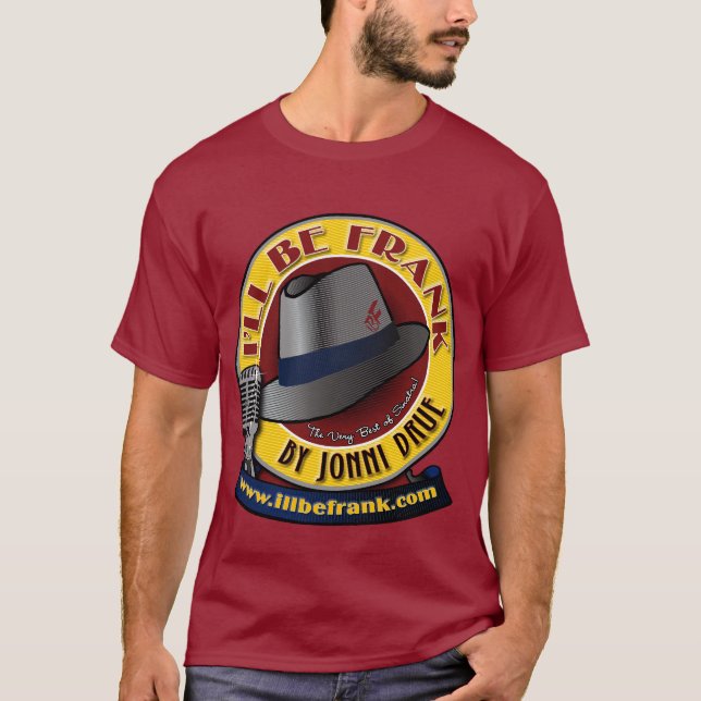 Mens Burgundy Je serai Frank T-Shirt (Devant)