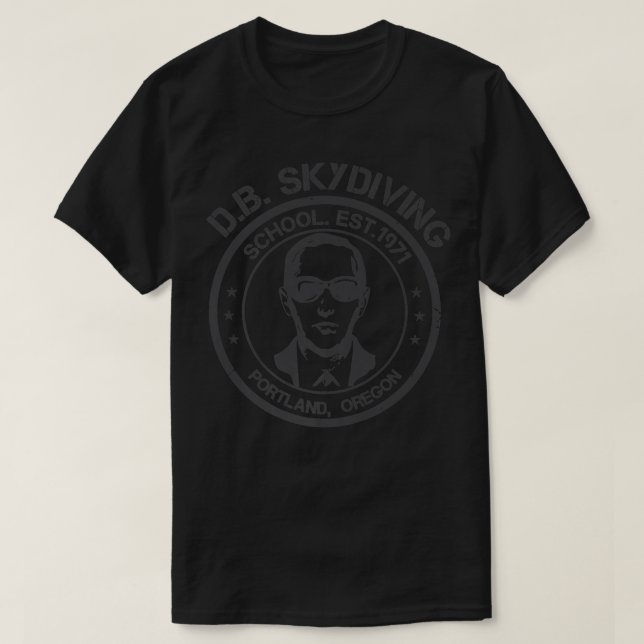 Mens D.B. Cooper Skydiving School T-shirt  (Design devant)