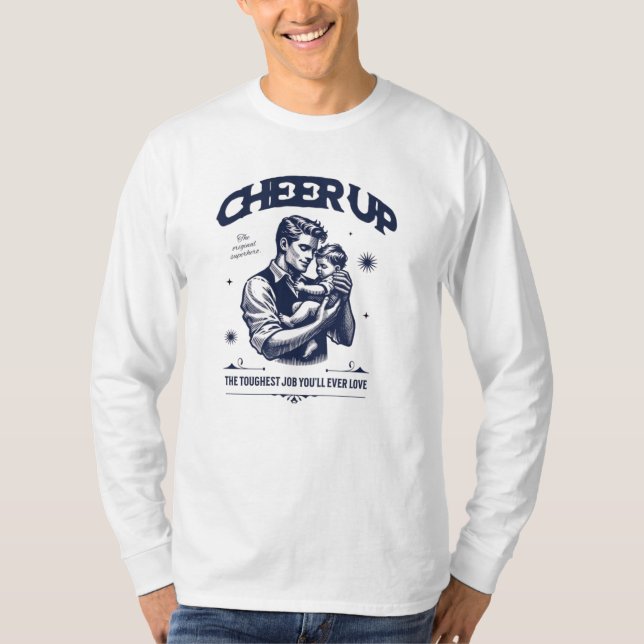 MEN'S DADDY CHEER UP LONG SLEEVE T-SHIRT  (Devant)