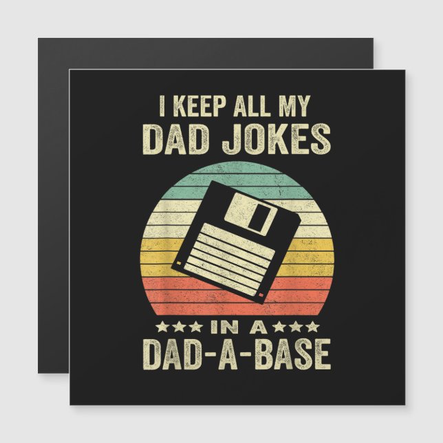 Mens Funny dad Jokes in dad-a-Base (Devant / Derrière)