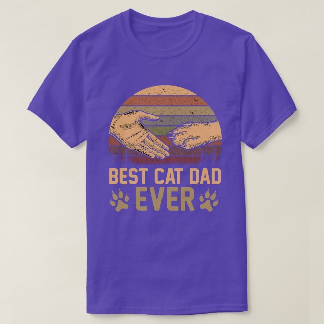 Mens Meilleur Chat Papa Jamais TShirt Funny Chat D (Design devant)