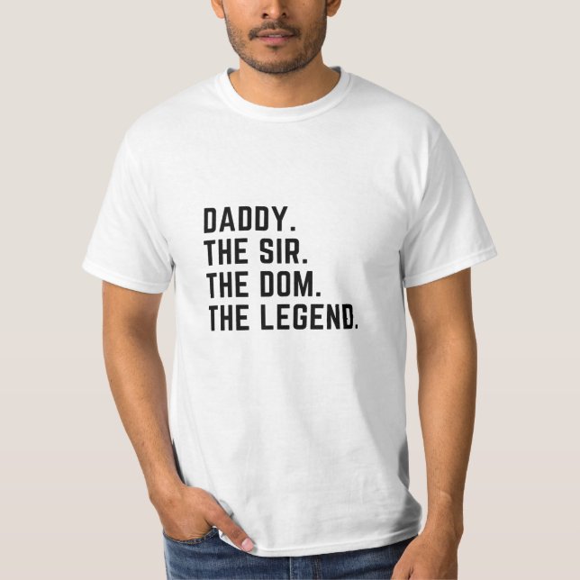 Mens Papa Le Sir Le Dom Le T-shirt Légende (Devant)