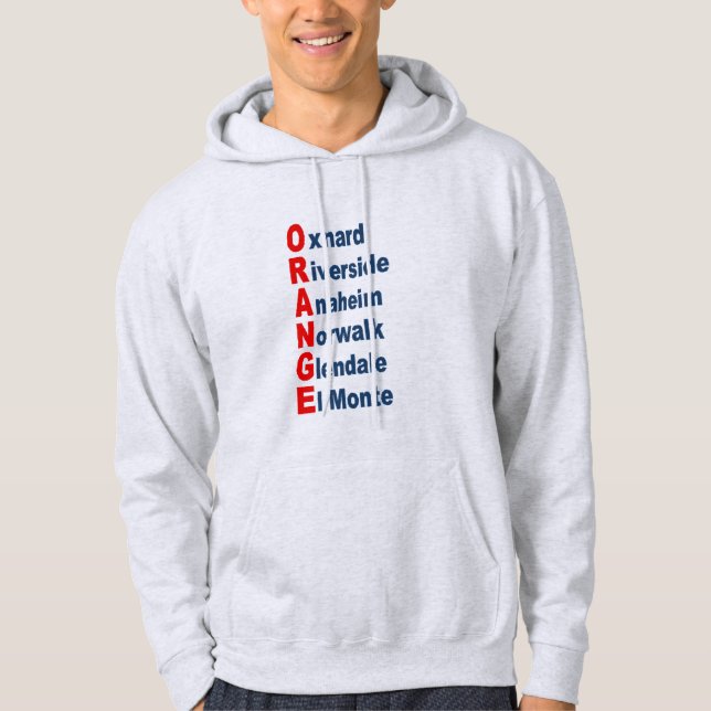 Men's Pullover Hoodie  ash  CALIFORNIA   TOURISM (Devant)