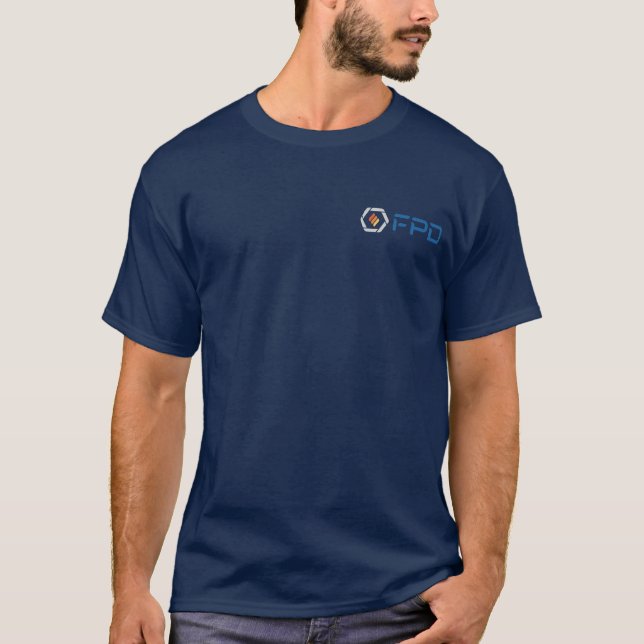 Men's Short-Sleeve Navy T-Shirt (Devant)