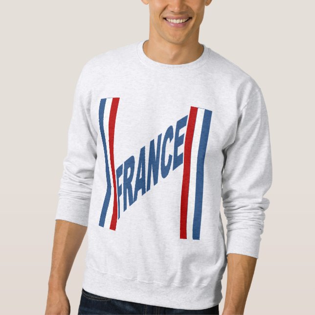 Men's Sweatshirt ash  DESIGN FRANCE  (Devant)