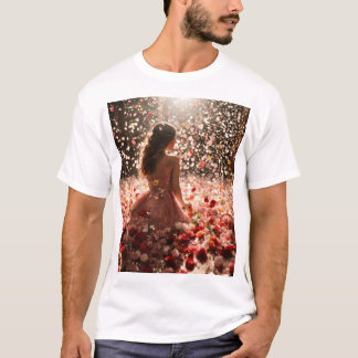 MENS TSHIRT AUX ROSES ROSES ROSES ROSES ET UNE FIL