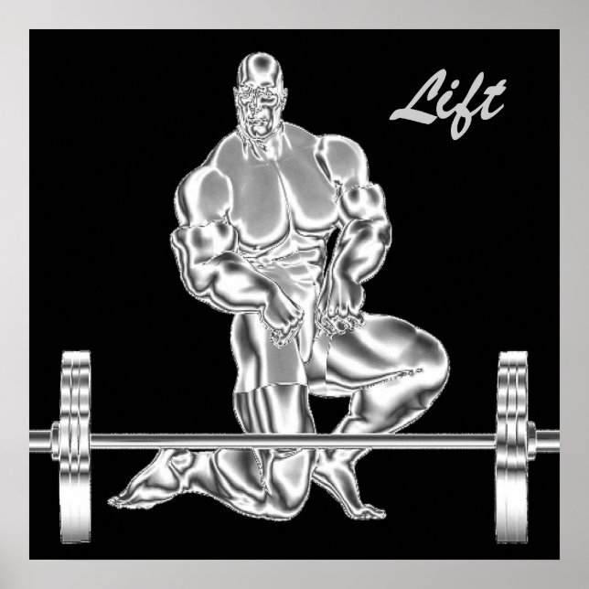 Mens Weightlifting Poster (Devant)