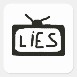 Mensonges de télévision - autocollant