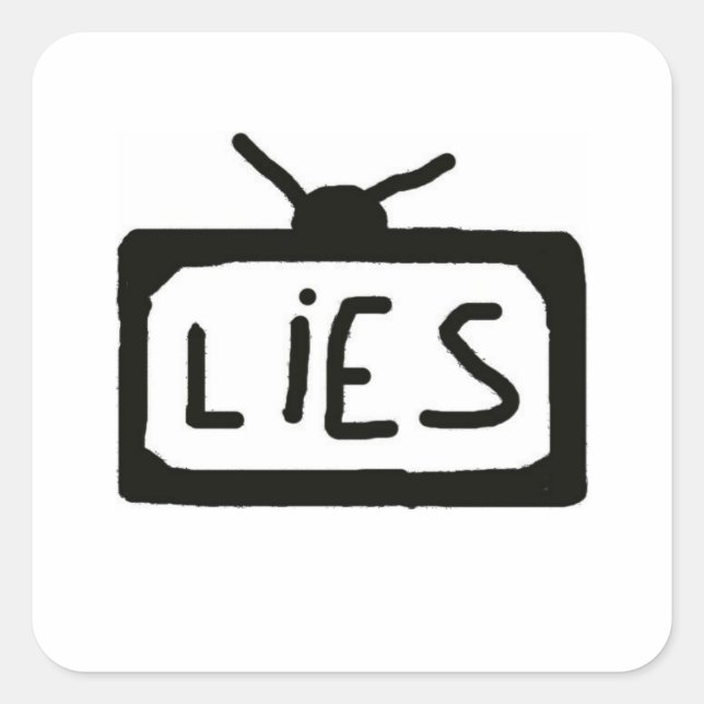 Mensonges de télévision - autocollant (Devant)