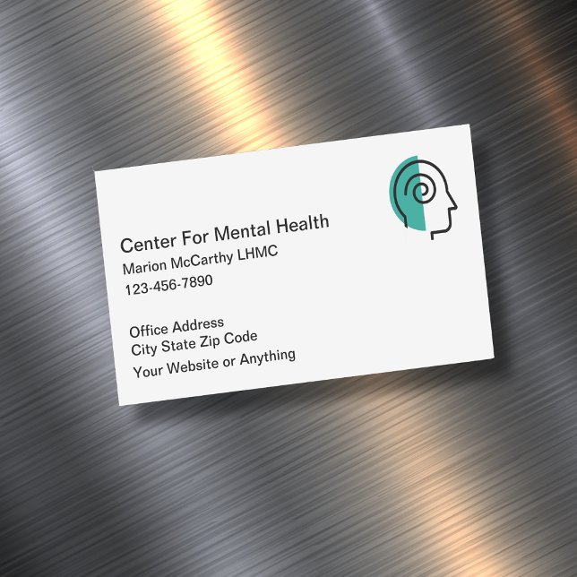Mental Health Counselor Business Card Magnets (Créateur téléchargé)