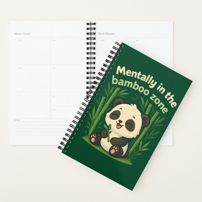 Mentalement dans la zone de bambou – Cahier Chibi  (Devant avec enveloppe)