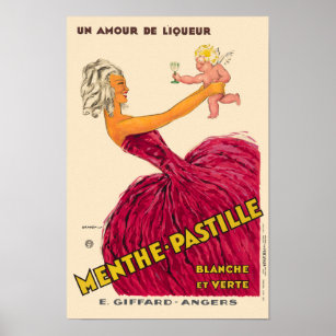 Menthe Pastille France Poster vintage 1931