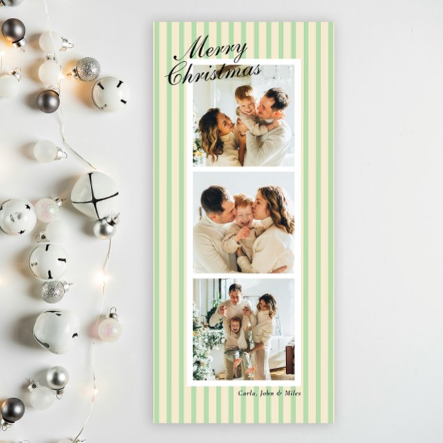 Menthe verte et crème Chic Bandes verticales 3 Pho (Créateur téléchargé)