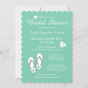 Menthe verte plage thème nuptiale invitations douc