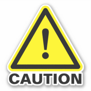 Mention triangle jaune : autocollants vinyle