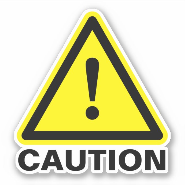 Mention triangle jaune : autocollants vinyle (Devant)