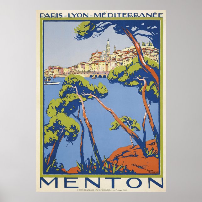 Menton Travel Poster (Devant)