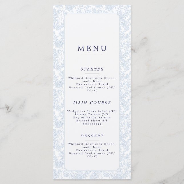 Menu (Devant)