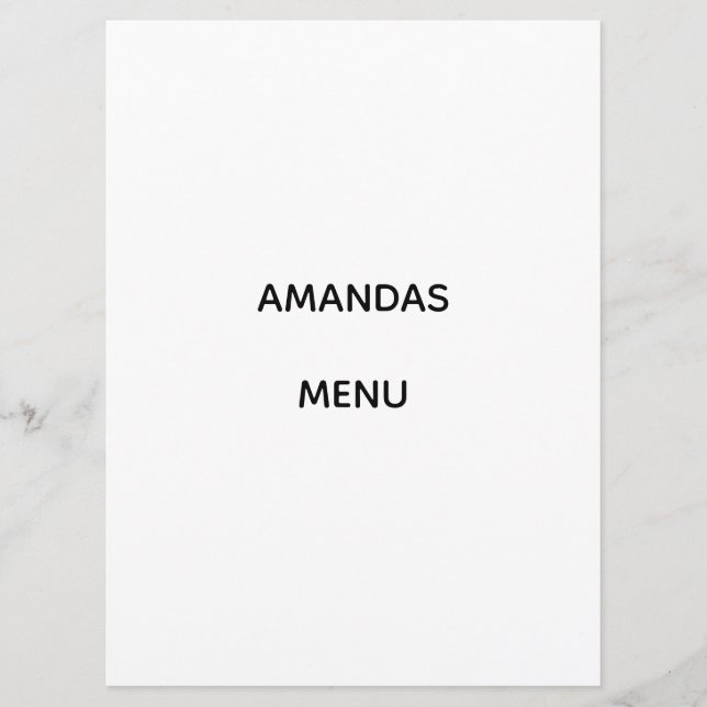 MENU (Devant)