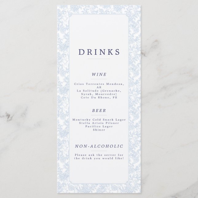 Menu (Devant)