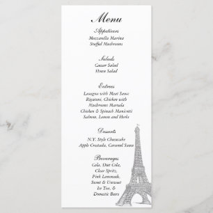 Menu 25 Mariages à Paris