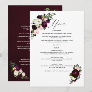 Menu 40e anniversaire de mariage Rubis