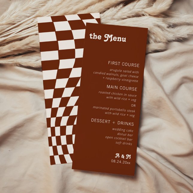 Menu à carreaux rétro chic moderne (Créateur téléchargé)