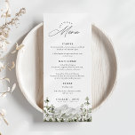 Menu À feuillage persistant Rustic Mountain Forest Boho<br><div class="desc">À feuillage persistant Rustic Mountain Forest Boho Menu Mariage</div>