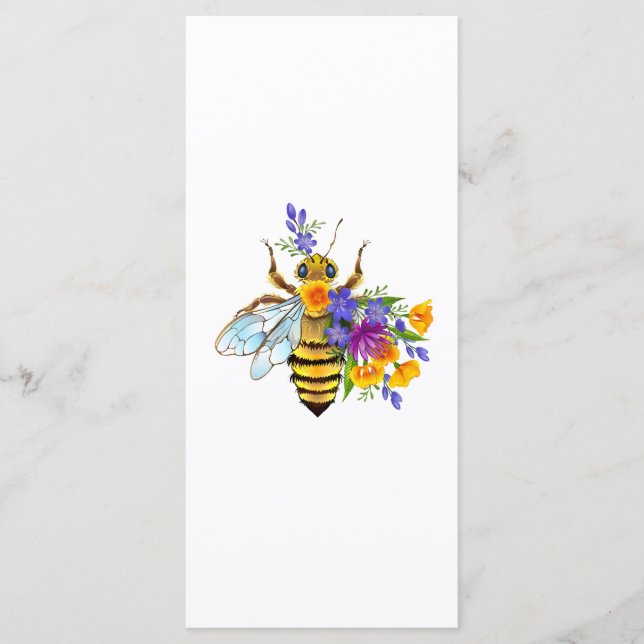 Menu Abeille à fleurs avec plantes sauvages (Devant)