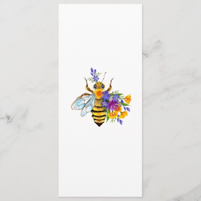 Menu Abeille à fleurs avec plantes sauvages (Devant)