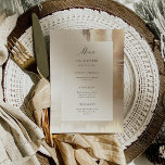 Menu Abstrait d'or | Mariage élégant<br><div class="desc">Cette carte de menu mariage moderne et séduisante présente de la calligraphie et un look abstrait en faux or élégant,  avec un cadre central en ivoire neutre et doux.</div>