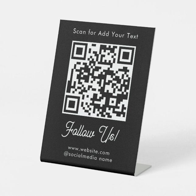Menu Affaires Tout Code QR Scan Présentoir Panneau (Recto)