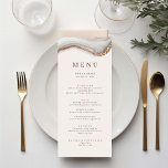 Menu Agate Marble Stone<br><div class="desc">Conçu pour se coordonner avec notre collection d'agates de marbre naturel, cette carte de menu personnalisable assortie présente une texture d'agate de marbre magnifique en couleur naturelle, associée à du texte contemporain. Pour une personnalisation plus avancée de cette conception, par exemple la modification de la disposition, de la police ou...</div>