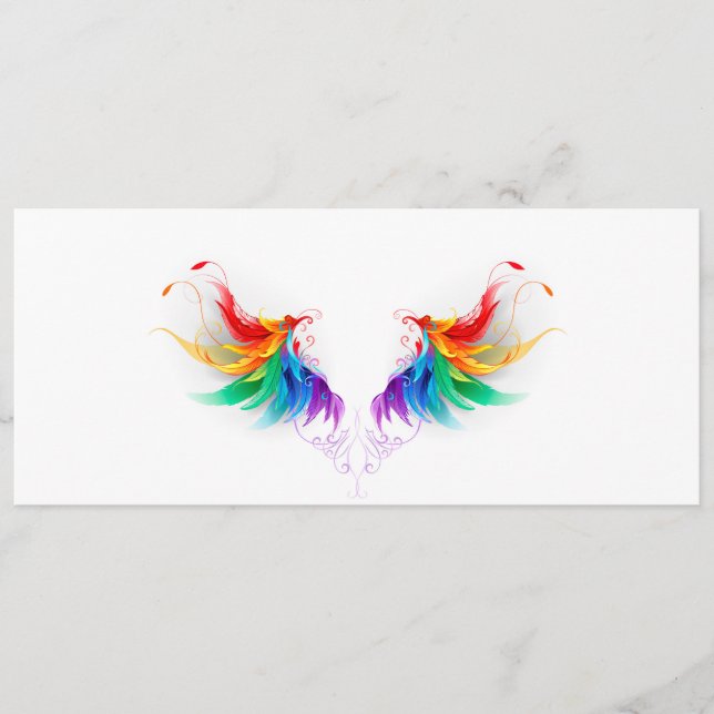 Menu Ailes fluffy arc-en-ciel (Devant)