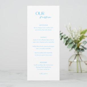 Menu Alexis Blue Elegant Mariage moderne