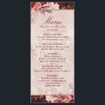 Menu Alice au pays des merveilles Dîner floral Vintage<br><div class="desc">Alice au pays des merveilles Design floral Vintage élégant en rose, rouge, Rose et violet. Avec des polices de script de typographie classique, et un cadre élégant en feuille d'or - Dîner Mariage Menus de décoration de table de réception! ~ Regardez ma boutique pour voir l'ensemble de la suite mariage...</div>