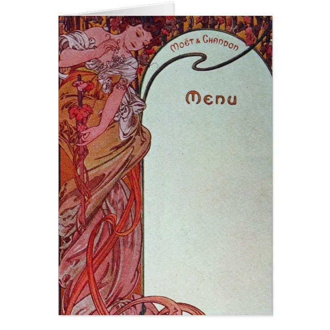 Menu Alphonse Mucha (Devant)