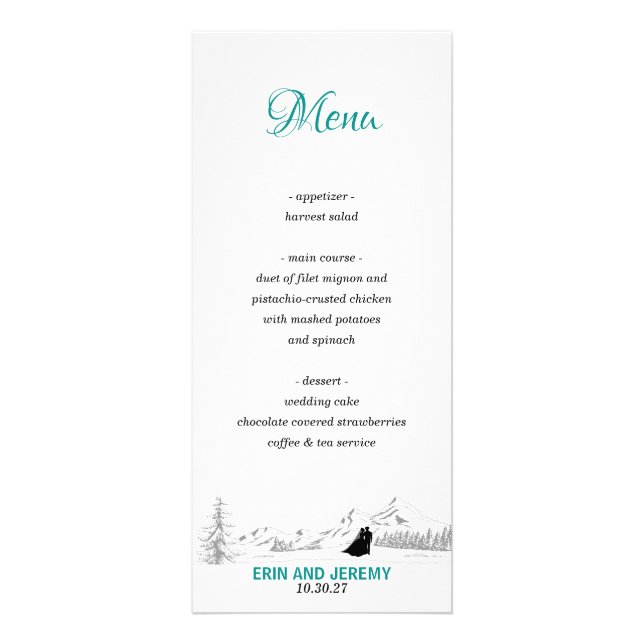 Menu Amour Montagne (Devant)
