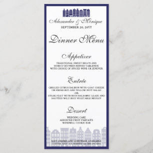 Menu Amsterdam Canal Maisons Hollandaise Mariage Dîner