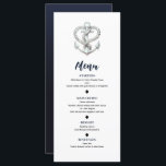 Menu Ancre de cordes cardiaques nautiques Mariage côtie<br><div class="desc">Correspondance d'objets dans mon magasin.</div>