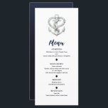 Menu Ancre de cordes cardiaques nautiques Mariage côtie<br><div class="desc">Correspondance d'objets dans mon magasin.</div>