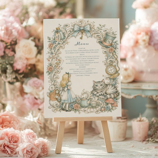 Menu Anniversaire d'Alice au Pays des Merveilles (Créateur téléchargé)