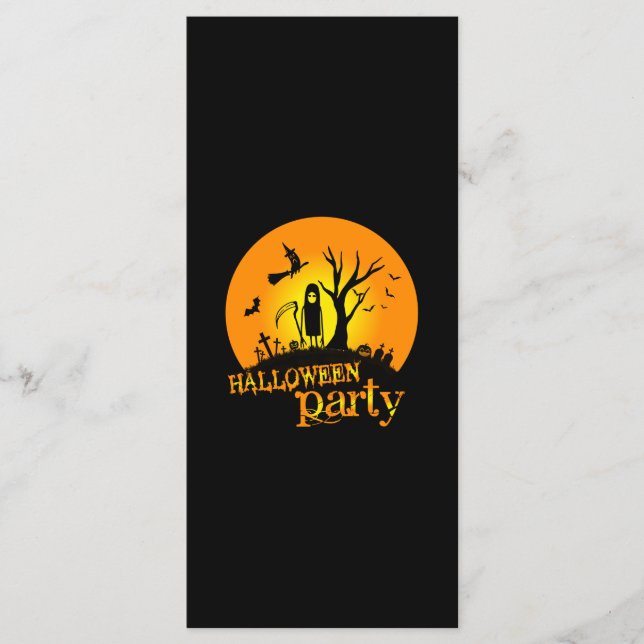 Menu Anniversaire de la fête d'Halloween (Devant)