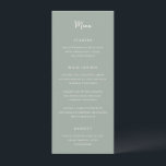 Menu Antonia Sage Green Mariage élégant<br><div class="desc">Menus de mariage élégants avec un design simple avec des polices de script et de serif.</div>