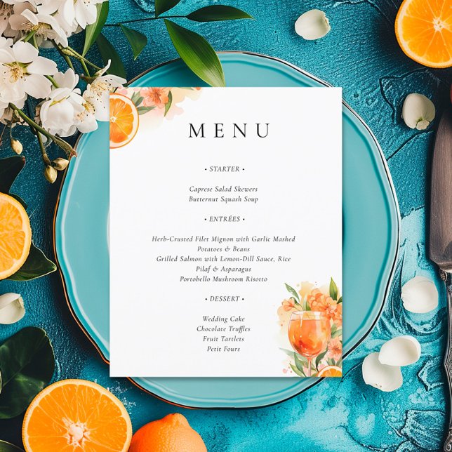 Menu Aperol Spritz pour la fête de mariage (Créateur téléchargé)