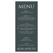 Menu aquarelle eucalyptus vert sauge