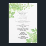 Menu Aquarelle Mariage de feuillage<br><div class="desc">Menu mariage vert et blanc tendance avec fougères,  branches et feuilles conçus pour être rapidement et facilement customisés aux spécificités de votre événement.</div>